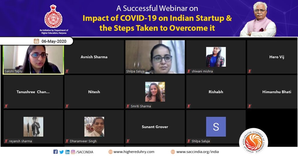 A Successful Webinar on Impact of COVID-19 on Indian Startup & the Steps Taken to Overcome it