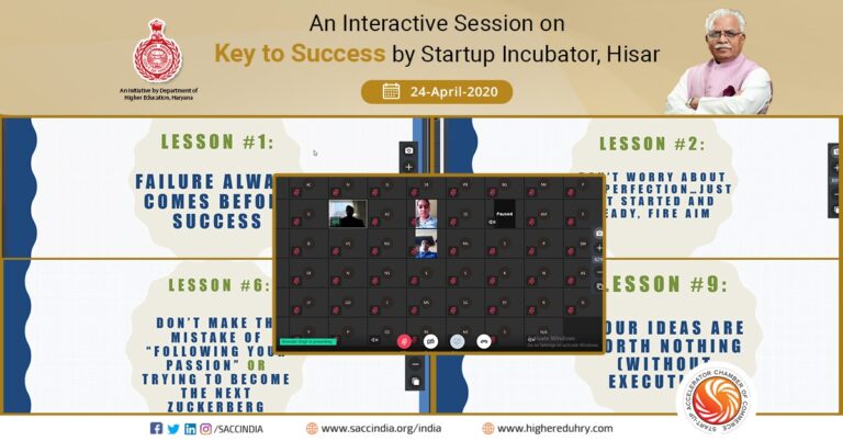 An Interactive Session on Key to Success by Startup Incubator, Hisar