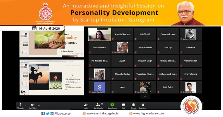 An Interactive and Insightful Session on Personality Development by Startup Incubator, Gurugram