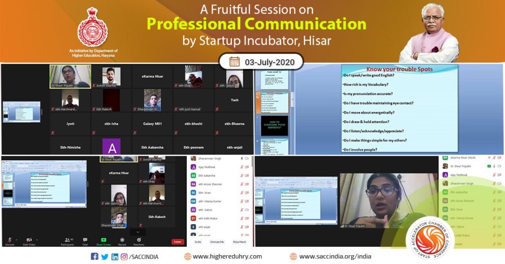 A Fruitful Session on Professional Communication by Startup Incubator, Hisar