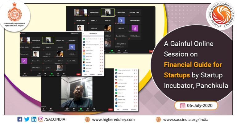 A Gainful Online Session on Financial Guide for Startups by Startup Incubator, Panchkula