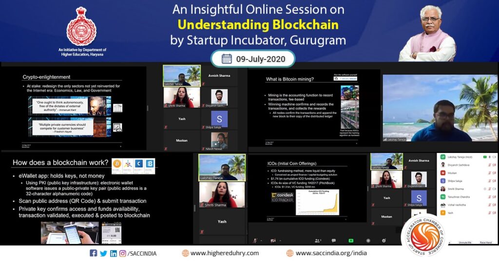 An Insightful Online Session on Understanding Blockchain by Startup Incubator, Gurugram