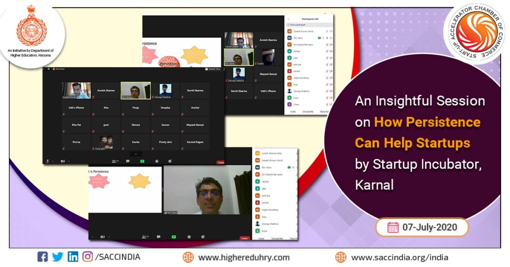 An Insightful Session on How Persistence can help Startups by Startup Incubator, Karnal