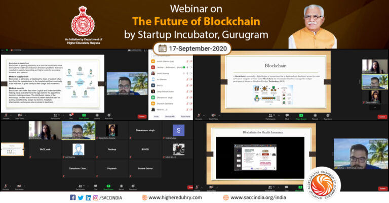 Webinar on Future of Blockchain by Startup Incubator, Gurugram