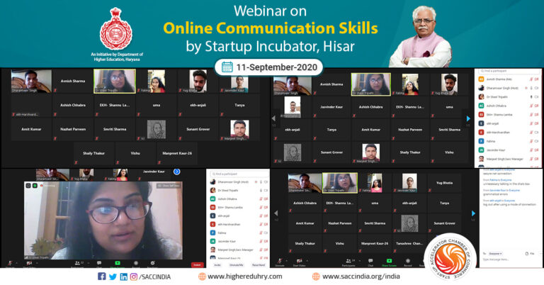 Webinar on Online Communication Skills by Startup Incubator, Hisar