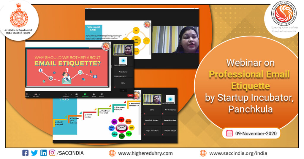 Webinar on Professional Email Etiquette by Startup Incubator, Panchkula