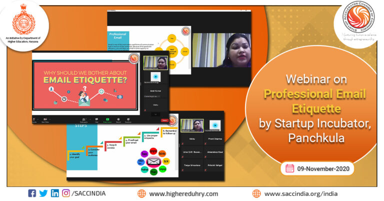 Webinar on Professional Email Etiquette by Startup Incubator, Panchkula