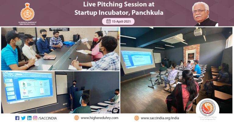 Live Pitching Session at Startup Incubator, Panchkula