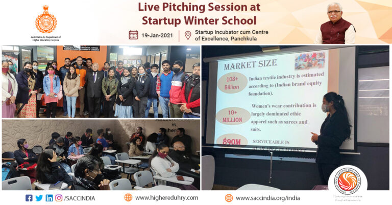 Live Pitching Session at Startup Winter School, Panchkula