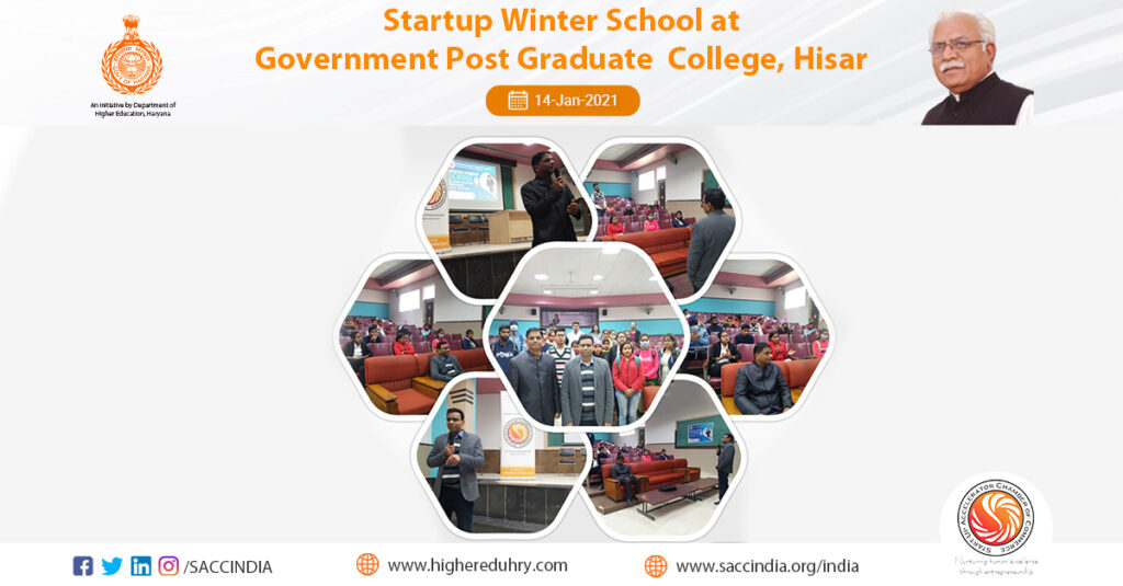 Startup Winter School at Government Post Graduate College, Hisar, Day 4