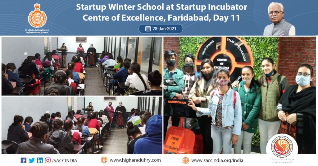 Startup Winter School at Startup Incubator, Faridabad, Day 11