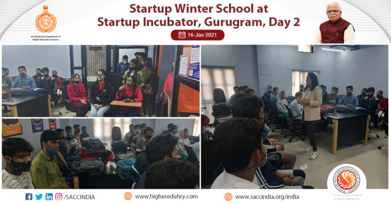 Startup Winter School at Startup Incubator, Gurugram, Day 2