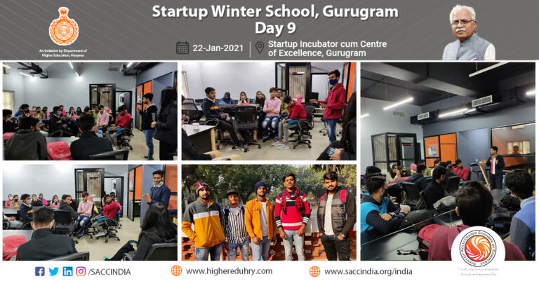 Startup Winter School at Startup Incubator, Gurugram, Day 9