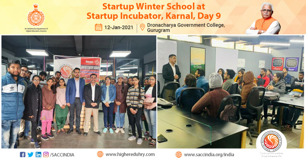 Startup Winter School at Startup Incubator, Karnal, Day 9