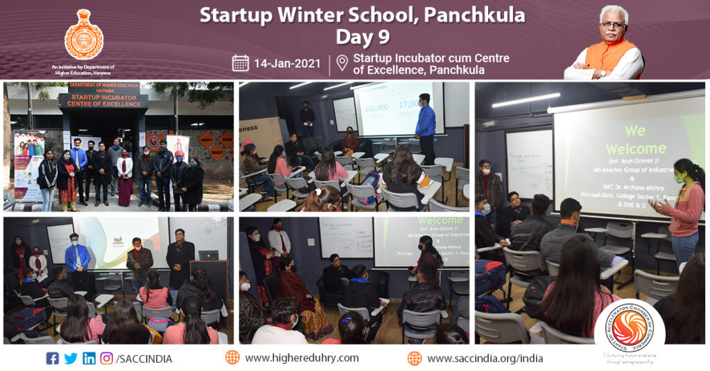 Startup Winter School at Startup Incubator, Panchkula, Day 9