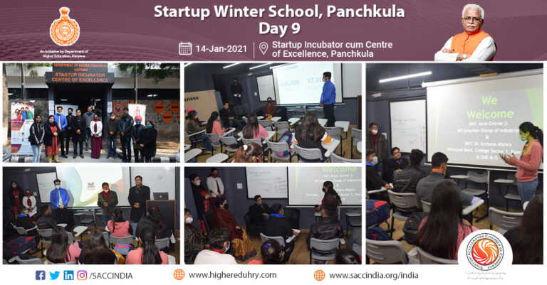 Startup Winter School at Startup Incubator, Panchkula, Day 9