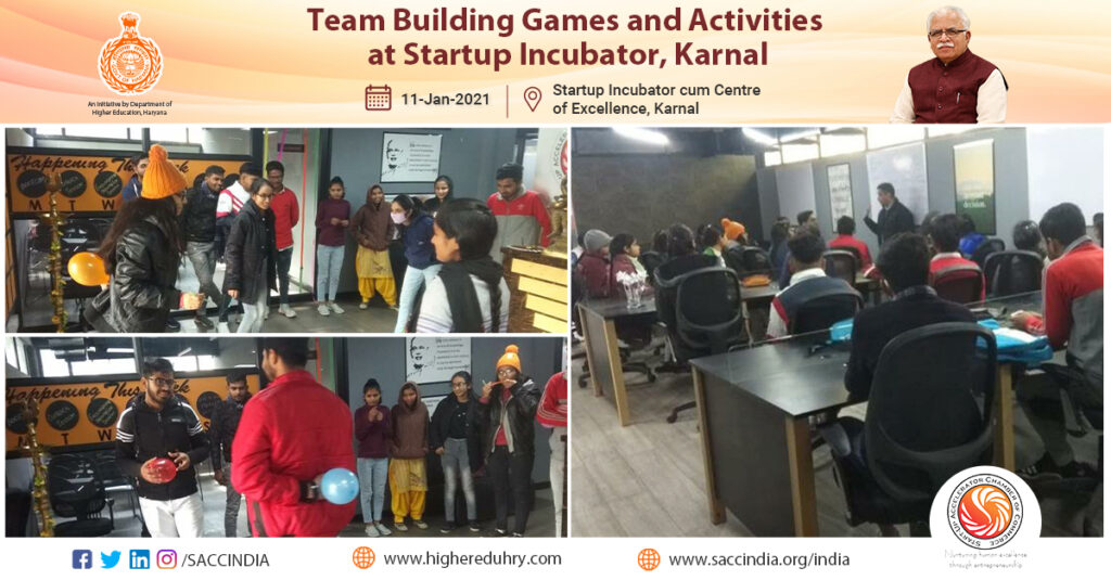 Team Building Games and Activities at Startup Incubator, Karnal