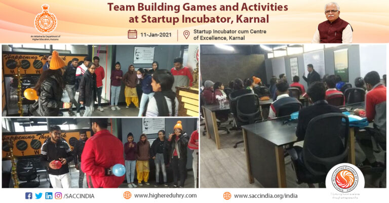 Team Building Games and Activities at Startup Incubator, Karnal