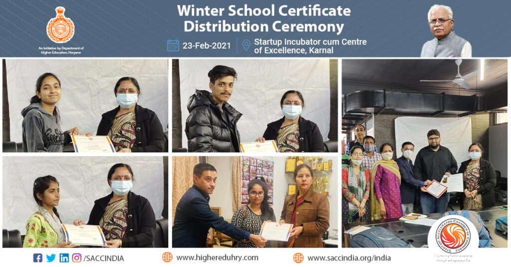 Winter School Certificate Distribution Ceremony, Karnal