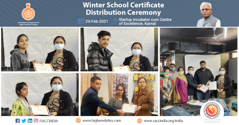 Winter School Certificate Distribution Ceremony, Karnal