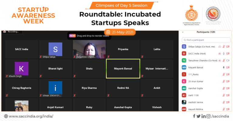 Startup Awareness Week: Day 5: Roundtable Incubated Startups Speak