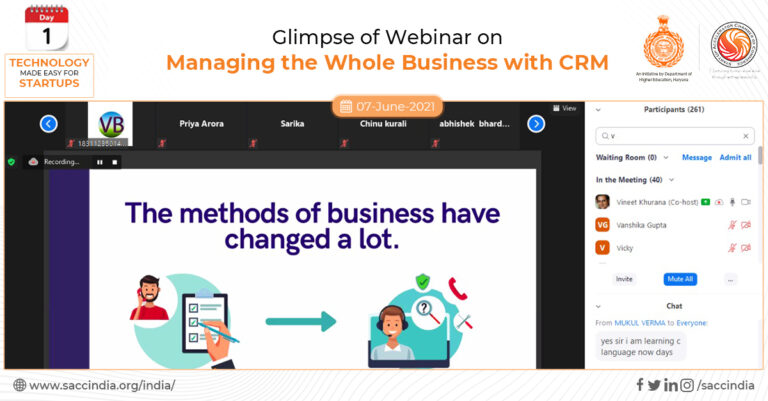 Technology Made Easy For Startup_Day 1_Managing Whole Business with CRM