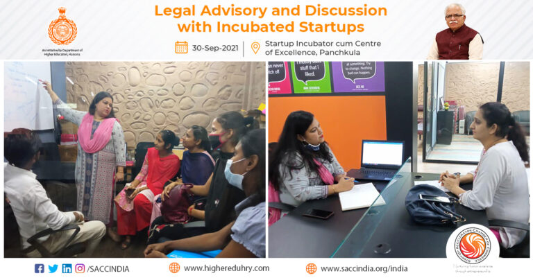 Legal Advisory and Discussion with Incubated Startups, Panchkula