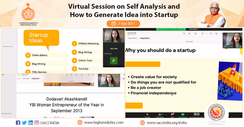 Virtual Session on Self Analysis and How to Generate Idea into Startup