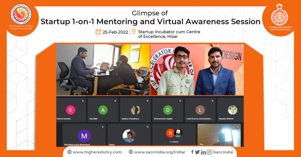 Startup 1-on-1 Mentoring and Virtual Awareness Session, Hisar