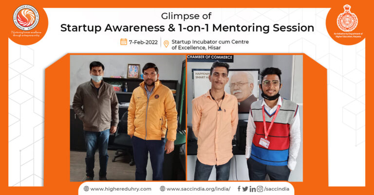 Startup Awareness and 1-on-1 Mentoring Session, Hisar