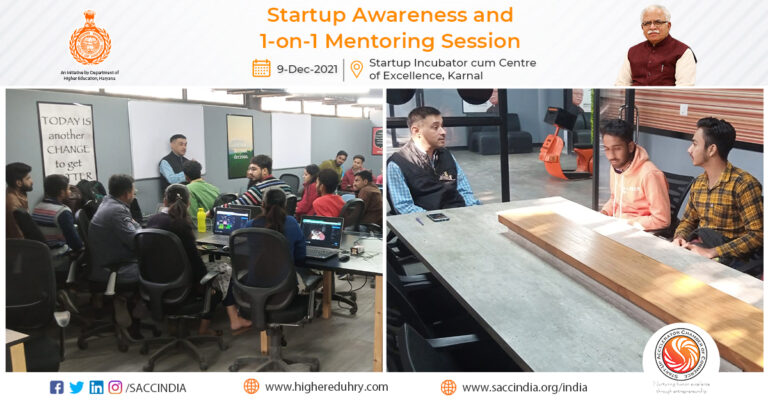 Startup Awareness and 1-on-1 Mentoring Session, Karnal