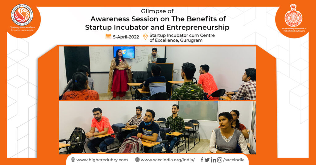 Awareness Session on The Benefits of Startup Incubator and Entrepreneurship, Gurugram