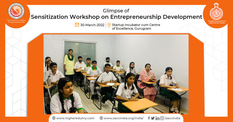 Sensitization Workshop on Entrepreneurship Development, Gurugram