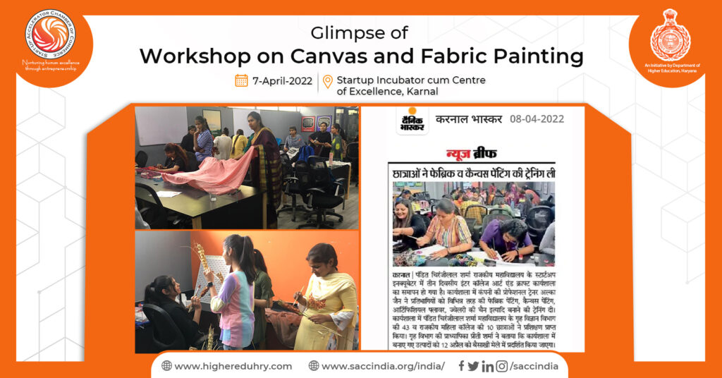 Workshop on Canvas and Fabric Painting, Karnal