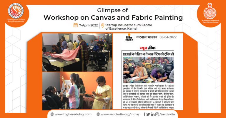 Workshop on Canvas and Fabric Painting, Karnal