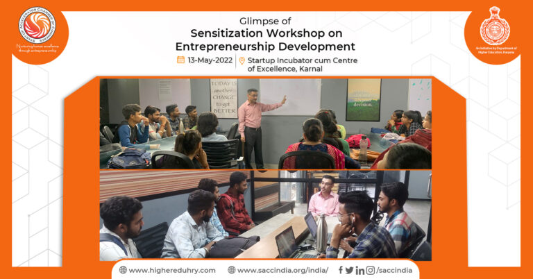 Sensitization Workshop on Entrepreneurship Development, Karnal