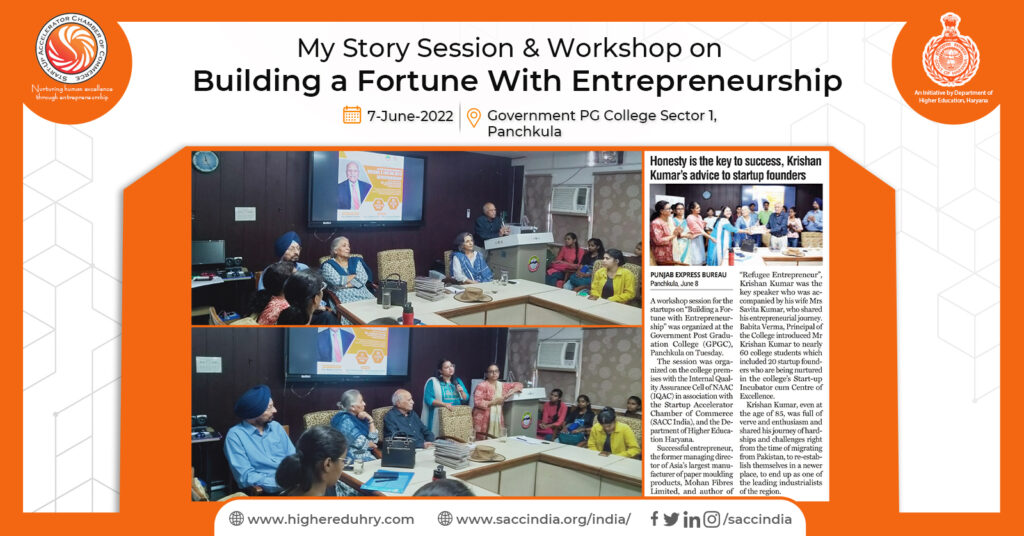 My Story Session and Workshop on Building a Fortune With Entrepreneurship