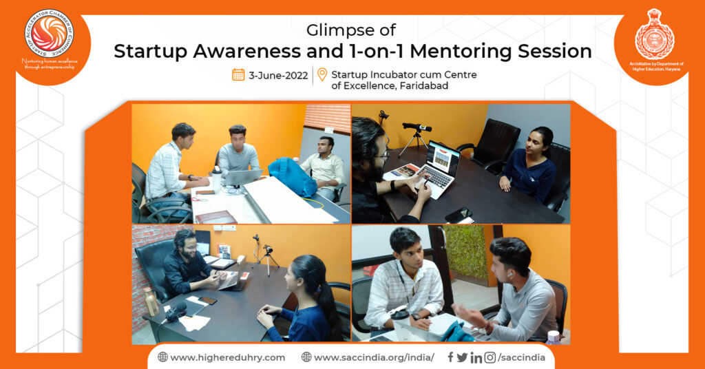 Startup Awareness and 1-on-1 Mentoring Session, Faridabad